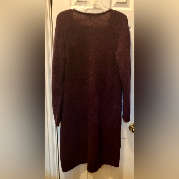 Eileen Fisher Purple Wool & Mohair Long Cardigan, Size Small, Great Condition - Picture 5 of 6